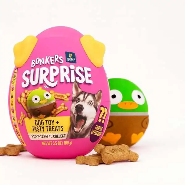 Bonkers Surprise Dog Toy + Tasty Treats Mystery Pack