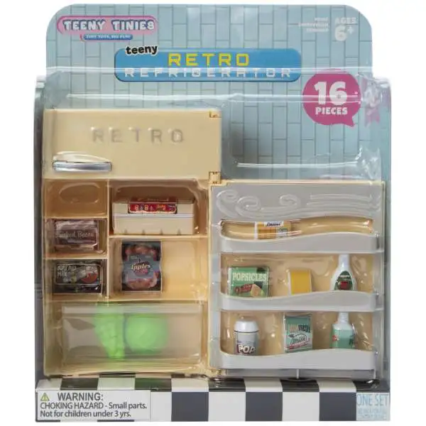 Teeny Tinies! Teeny Retro Refrigerator Playset [Beige]