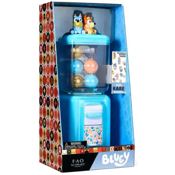 Bluey Mini Figure Vending Machine Play Set [12 Mystery Figures!]