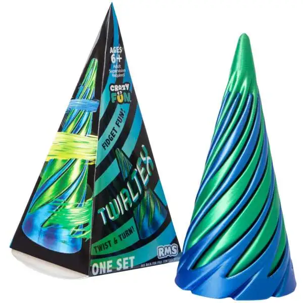 Crazy Fun Twirltex Blue & Green Fidget Toy