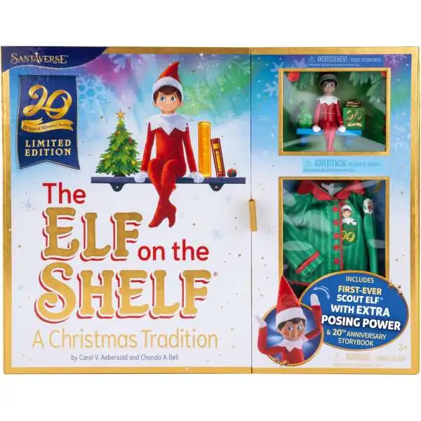 The Elf on the Shelf Santaverse 20th Anniversary Scout Elf Plush & Book Set
