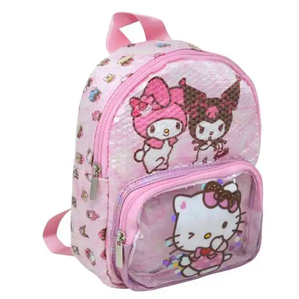 Sanrio Hello Kitty & Friends Hello Kitty, Kuromi & My Melody Mini Backpack [with Sequins]