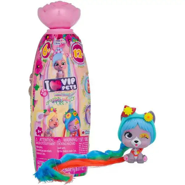 VIP Pets Surprise Hair Reveal Doll Series 3 Spring Vibes Mini Fans Mystery Pack