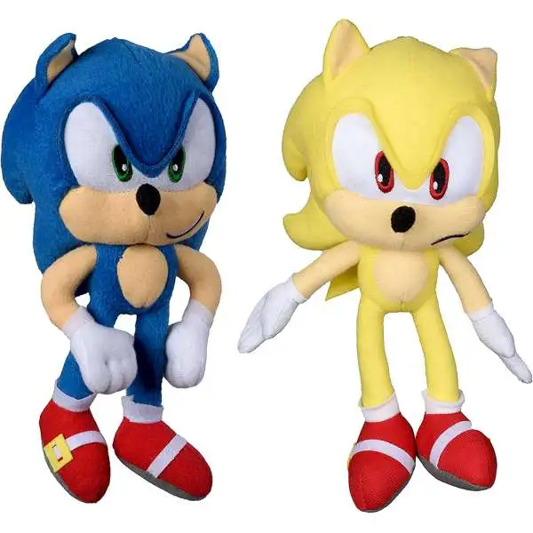 Sonic The Hedgehog Sonic & Super Sonic 8-Inch Plush Bag Clip 2-Pack