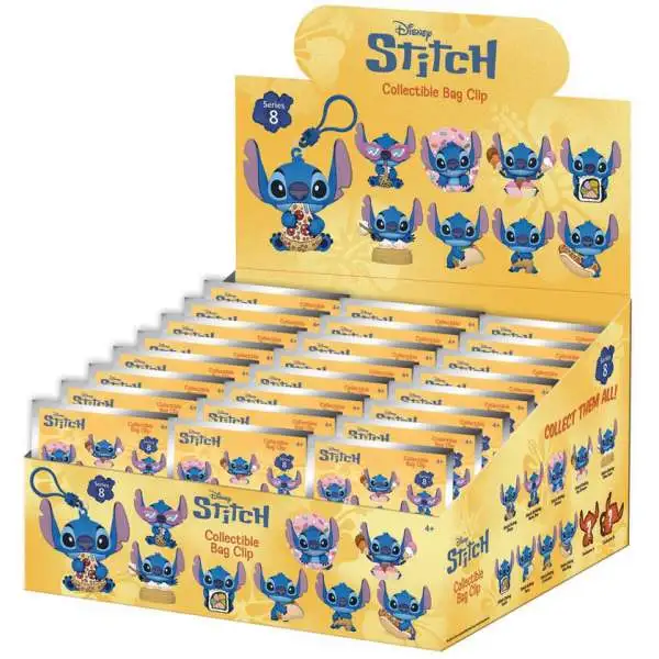 Disney 3D Figural Keyring Lilo & Stitch Series 8 2-Inch Mystery Box [24 Packs]