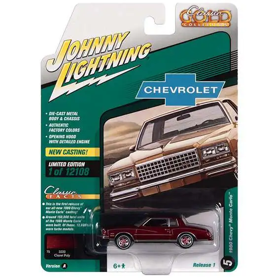 Johnny Lightning Classic Gold Collection 1980 Chevy Monte Carlo Diecast Car #5 [Version A]