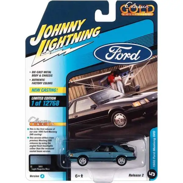 Johnny Lightning Classic Gold Collection 1986 Ford Mustang SVO Diecast Car #5 [Version A]
