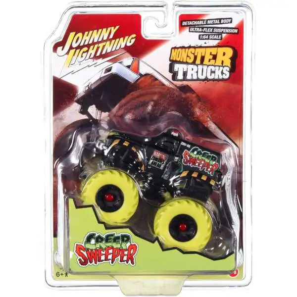 Johnny Lightning Monster Trucks Creep Sweeper Diecast Car [Green Tires]