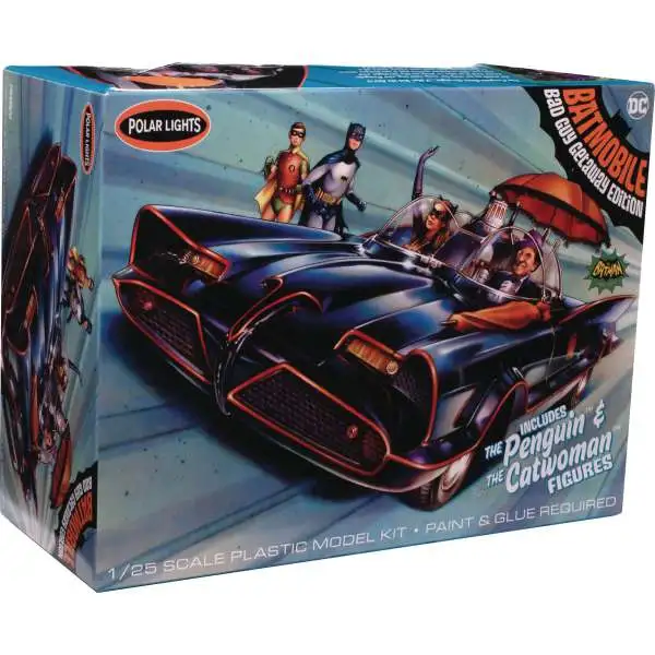 Batman 1966 Batmobile Model Kit [with Catwoman & Penguin] (Pre-Order ships February)
