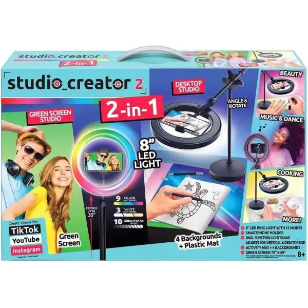 Studio Creator 2 Green Screen Studio & Desktop Studio 2-In-1 Playset