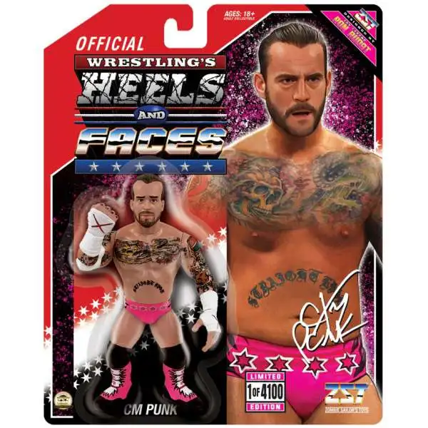 Wrestling's Heels & Faces CM Punk Action Figure [Pink Gear]
