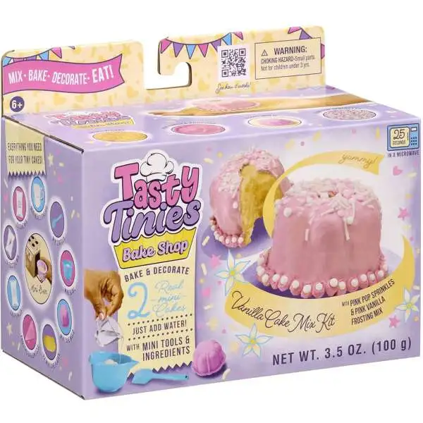 Tasty Tinies Pack Anniversaire Licorne – Kit Pâtisserie Créatif Enfant 6 Ans + , 6 Mini-Gâteaux Micro-Ondes