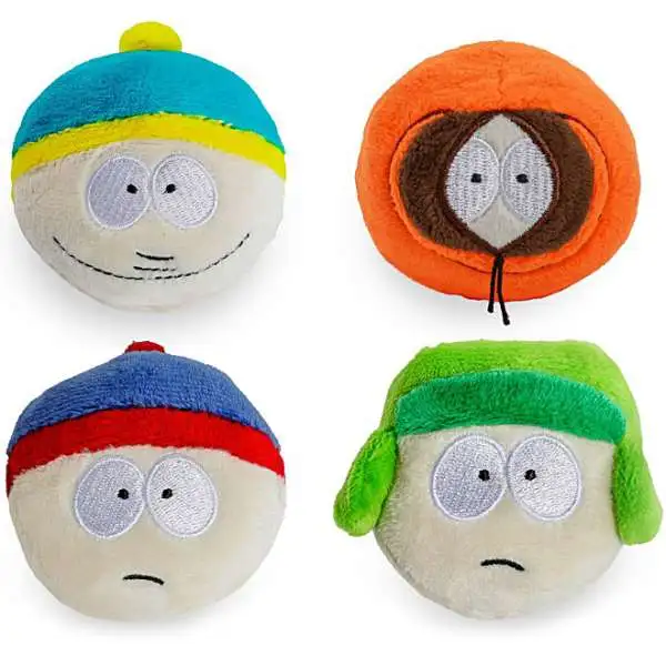 South Park Stan, Kyle, Cartman & Kenny 3-Inch Plush Pin 4-Pack (Pre-Order ships January)