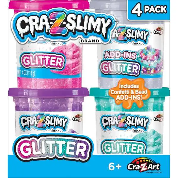 Cra-Z-Slimy GLITTER 12 Oz. Slime 4-Pack