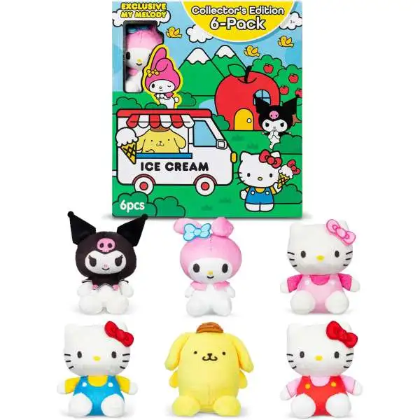 Sanrio Hello Kitty & Friends Micro Teenies! Collector's Edition Set 3-Inch Micro Plush 6-Pack