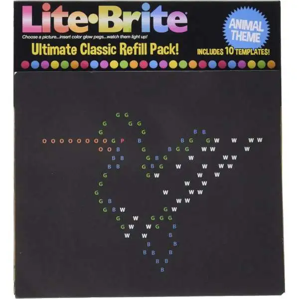Lite Brite Animal Theme Refill Pack