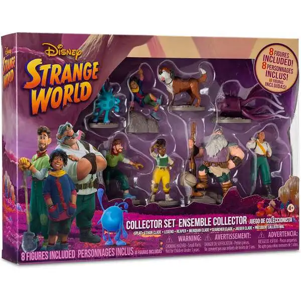 Disney Strange World Splat, Ethan, Legend, Reaper, Meridian, Searcher, Jaeger & President Callisto Mal 2.5-Inch Figure 8-Pack