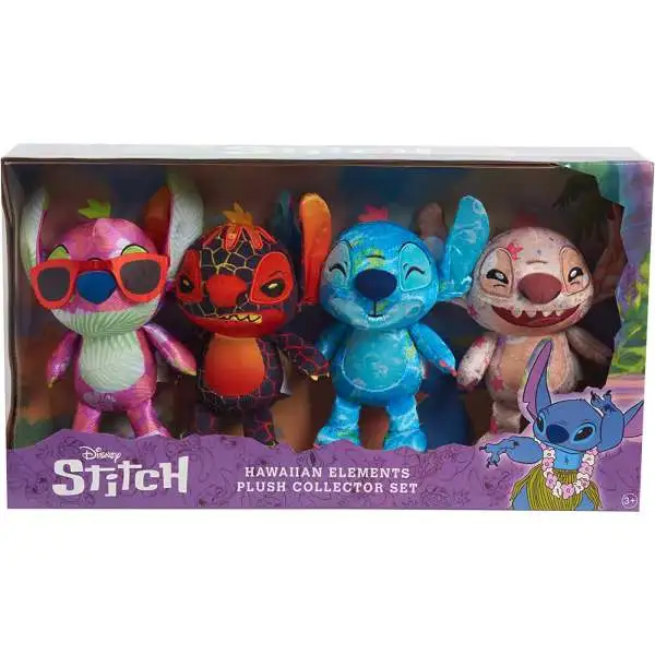 Disney Lilo & Stitch Stitch Hawaiian Elements Exclusive Plush 4-Pack