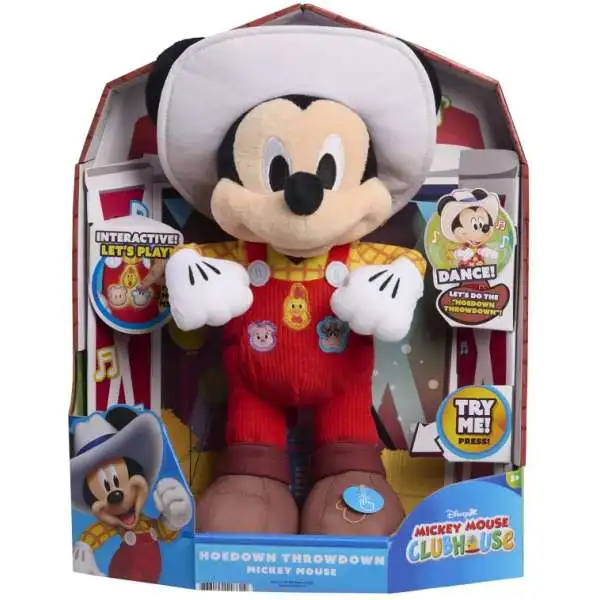 Disney Hoedown Throwdown Mickey Mouse 14-Inch Feature Animated Plush