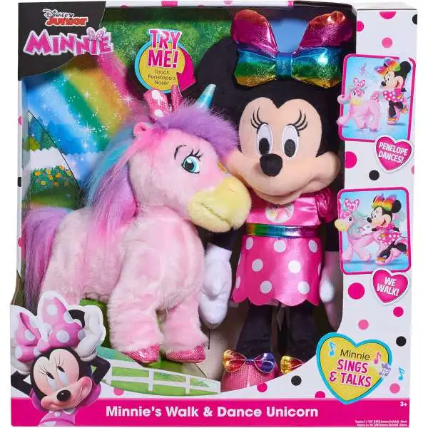 Disney Minnie's Walk & Dance Unicorn 13.5-Inch Feature Animated Plush