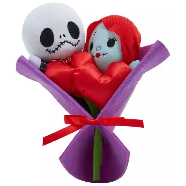 The Nightmare Before Christmas 2024 Valentine's Day Jack & Sally 8-Inch Plush Bouquet 2-Pack