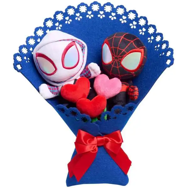 Marvel 2025 Valentine's Day Spider-Man & Ghost-Spider 14-Inch Plush Bouquet 2-Pack