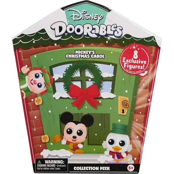 Disney Doorables Collection Peek Mickey's Christmas Carol Mystery Figure 8-Pack