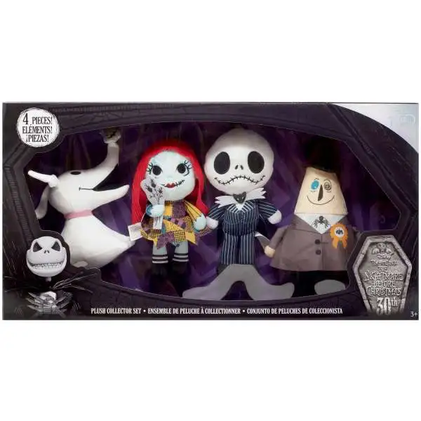 The Nightmare Before Christmas Jack, Zero, Sally & The Mayor 7-Inch Plush 4-Pack Collector Set