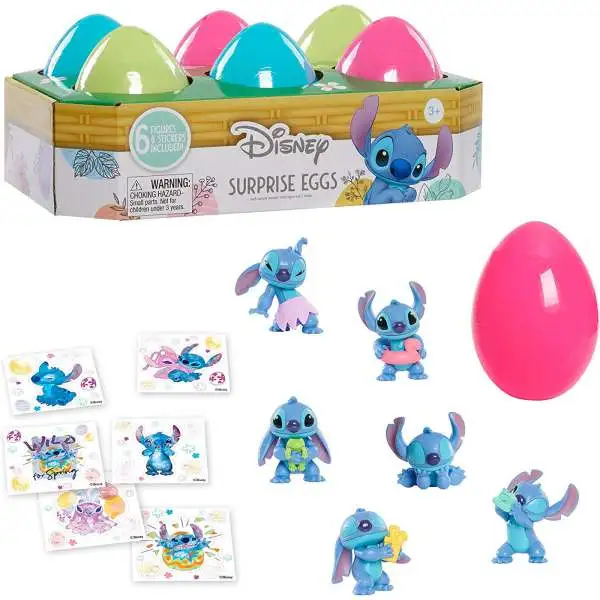 Disney Surprise Eggs Stitch Easter Basket Mystery 6-Pack