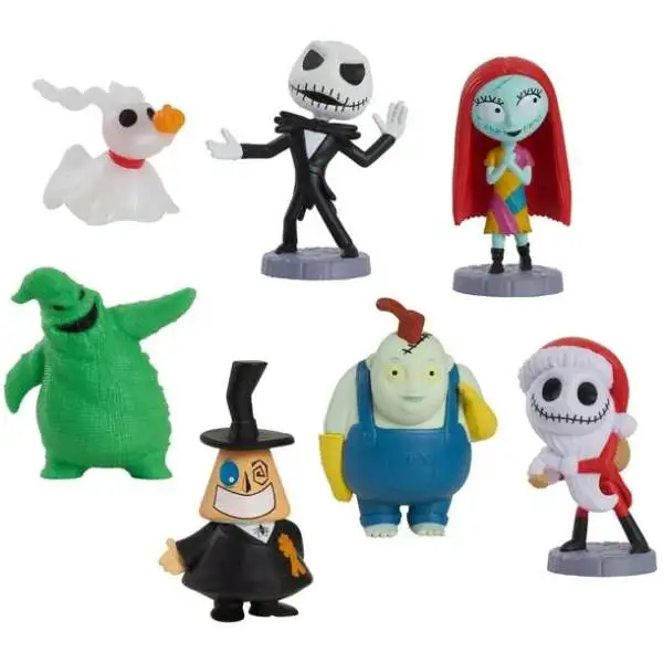 The Nightmare Before Christmas Jack, Sally, Zero, Mayor, Oogie Boogie, Behemoth & Santa Jack Exclusive 2.5-Inch Mini Figure 7-Pack [Loose]