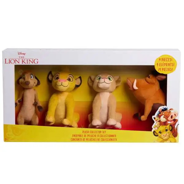 Disney The Lion King Timon, Pumbaa, Simba & Nala 6-Inch Plush Collector Set