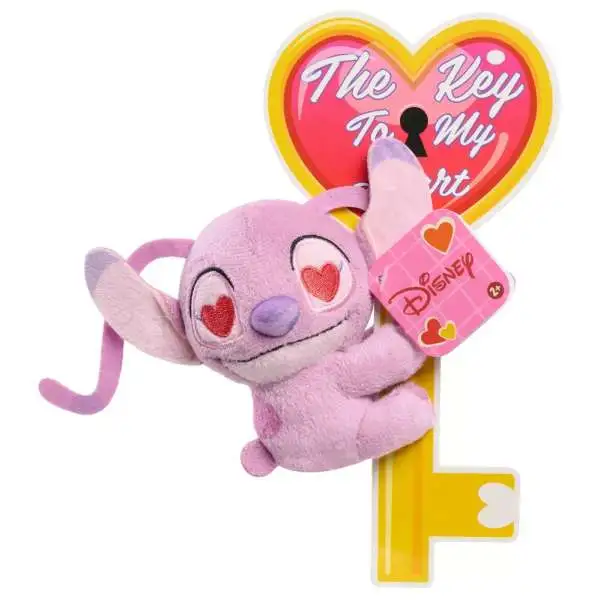 Disney Lilo & Stitch Valentine's The Key to My Heart Angel 3.5-Inch Mini Gripper Plush