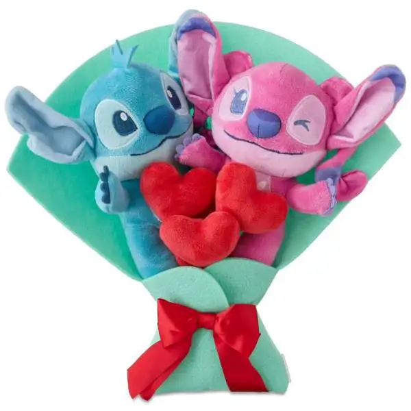 Disney 2026 Valentines Day Angel Stitch 13 Plush Bouquet 2-Pack