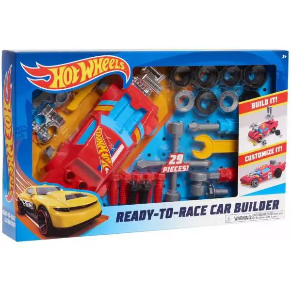 Hot Wheels Ready-to-Race Car Builder Play Set [Red]