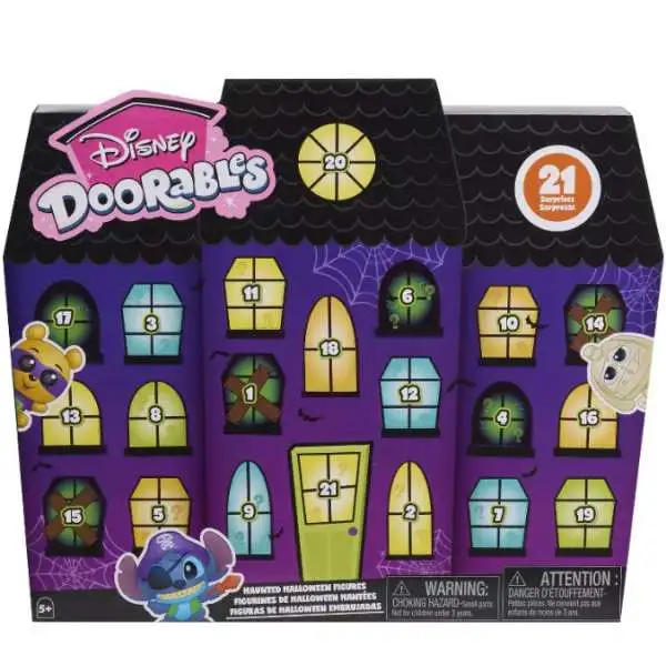 Disney Doorables 2025 Haunted Halloween Figures Exclusive Countdown Calendar [21 Surprises!]
