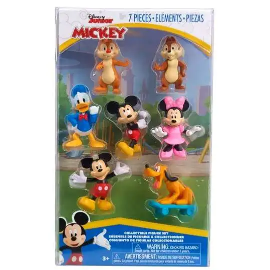 Disney Mickey & Minnie Mouse, Donald, Pluto, Chip & Dale Exclusive Mini Figure 7-Pack