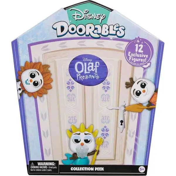 Disney Doorables Collection Peek Olaf Presents Mystery Figure 12-Pack
