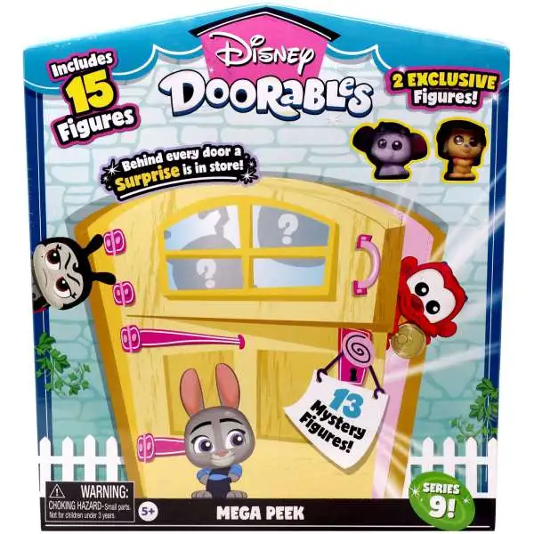 Disney Doorables Series 9 MEGA Peek Exclusive Playset [15 Figures (Includes 2 Exclusives), Damaged Package]