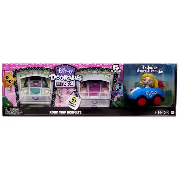 Disney Doorables Let's Go Series 2 Road Trip Vehicles Mystery 3-Pack [Includes Exclusive Figure & Vehicle]