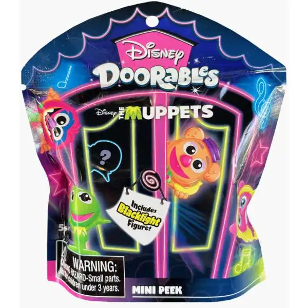 Disney Doorables Muppets Blacklight Figures MINI Peek Mystery Pack [1 RANDOM Figure]