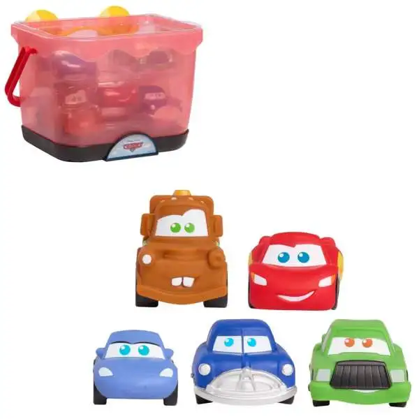 Disney Cars Lightning McQueen, Mater, Sally, Doc Hudson & Chick Hicks Exclusive 5-Figure Bath Set