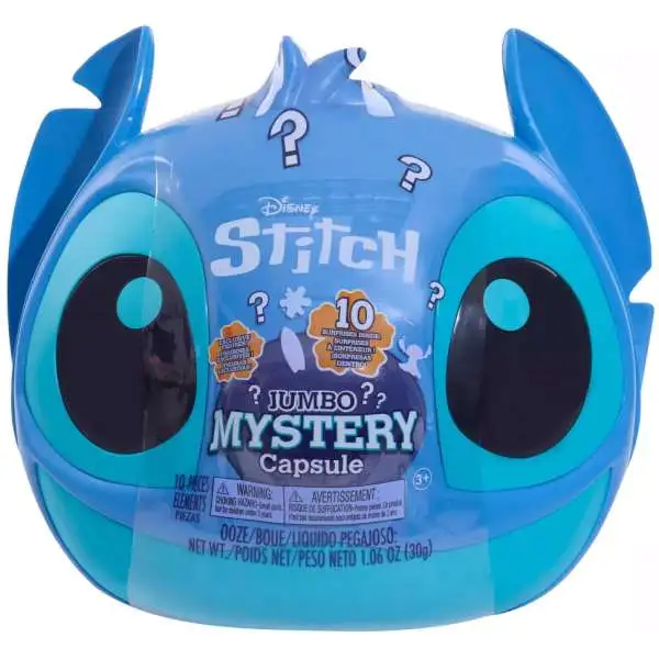 Disney Lilo & Stitch Stitch JUMBO Mystery Capsule Pack [10 Surprises!]