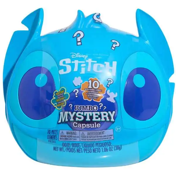Disney Lilo & Stitch Neon Stitch Exclusive JUMBO Mystery Capsule Pack [10 Surprises!]