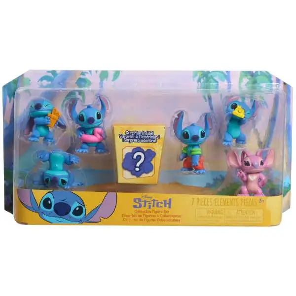 Disney Lilo & Stitch Stitch 2-Inch Collectible Figure 7-Pack