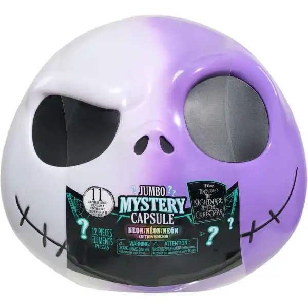 Disney The Nightmare Before Christmas Neon Edition Jack Skellington Head Exclusive JUMBO Mystery Capsule Pack [11 Surprises!]