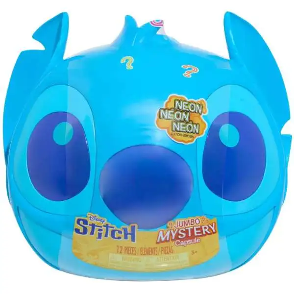 Disney Lilo & Stitch Neon Stitch Exclusive JUMBO Mystery Capsule Pack [12 Surprises!]