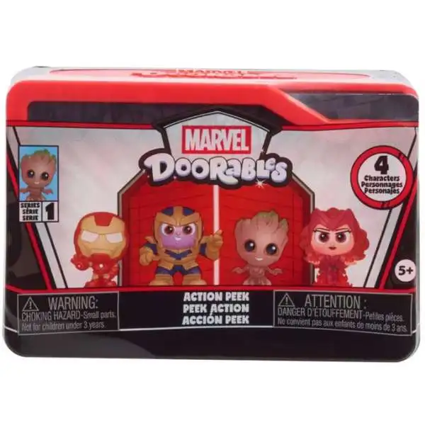 Marvel Doorables Action Peek Series 1 Mystery Figure 4-Pack [4 RANDOM Figures]