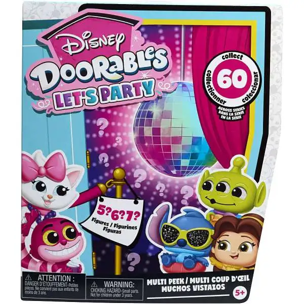 Disney Doorables Let's Party MULTI Peek Mystery Pack [5, 6 or 7 RANDOM Figures!]