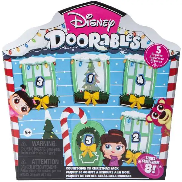 Disney Doorables Series 8 Countdown to Christmas Exclusive Mystery Figure 5-Pack
