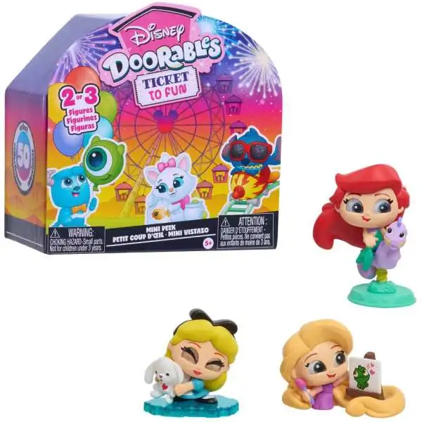 Disney Doorables Ticket to Fun MINI Peek Mystery Pack [2 OR 3 RANDOM Figures]
